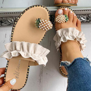 Flat Flip Flops String Bead Wedges Women Sandals - winsomesboutique