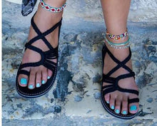 Load image into Gallery viewer, Women Flat Shoes Nylon Rope Flip Flops Sandal - winsomesboutique
