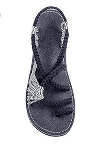 Women Flat Shoes Nylon Rope Flip Flops Sandal - winsomesboutique