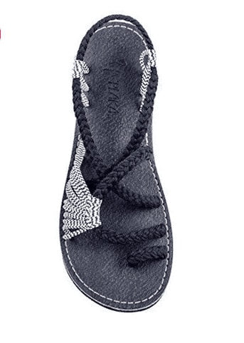 Women Flat Shoes Nylon Rope Flip Flops Sandal - winsomesboutique