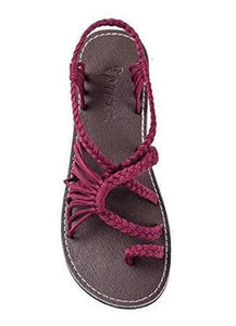 Women Flat Shoes Nylon Rope Flip Flops Sandal - winsomesboutique