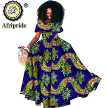 Load image into Gallery viewer, African Casual Print Maxi A-Line Off Shoulder Wax Attire Party Wedding Dress - winsomesboutique
