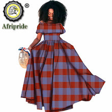 Load image into Gallery viewer, African Casual Print Maxi A-Line Off Shoulder Wax Attire Party Wedding Dress - winsomesboutique
