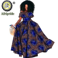 Load image into Gallery viewer, African Casual Print Maxi A-Line Off Shoulder Wax Attire Party Wedding Dress - winsomesboutique
