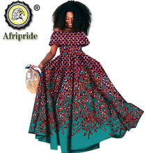 Load image into Gallery viewer, African Casual Print Maxi A-Line Off Shoulder Wax Attire Party Wedding Dress - winsomesboutique
