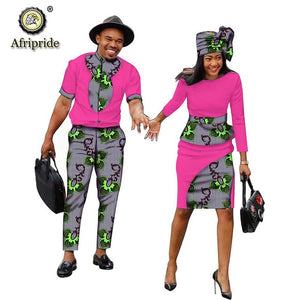 Women Dresses + Men Clothing Set Dashiki Shirts Ankara Casual Wear - winsomesboutique