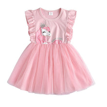 Load image into Gallery viewer, DXTON Flying Sleeve Kids Unicorn Party Dresses Children Clothing 3-8Y - winsomesboutique
