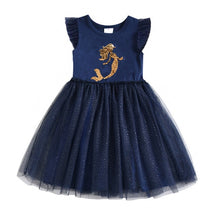 Load image into Gallery viewer, DXTON Flying Sleeve Kids Unicorn Party Dresses Children Clothing 3-8Y - winsomesboutique
