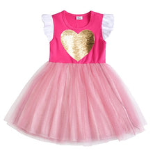 Load image into Gallery viewer, DXTON Flying Sleeve Kids Unicorn Party Dresses Children Clothing 3-8Y - winsomesboutique
