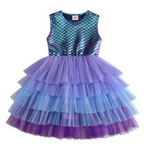 Load image into Gallery viewer, DXTON Flying Sleeve Kids Unicorn Party Dresses Children Clothing 3-8Y - winsomesboutique
