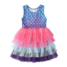 Load image into Gallery viewer, DXTON Flying Sleeve Kids Unicorn Party Dresses Children Clothing 3-8Y - winsomesboutique
