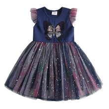 Load image into Gallery viewer, DXTON Flying Sleeve Kids Unicorn Party Dresses Children Clothing 3-8Y - winsomesboutique
