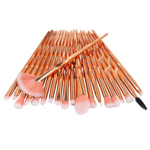 20Pcs Diamond Powder Foundation Blush Blending Makeup Brush Pincel MaquiagemSet - winsomesboutique