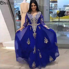 Load image into Gallery viewer, Royal Blue Moroccan Kaftan Evening Dresses - winsomesboutique
