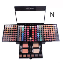 Load image into Gallery viewer, Professional Cosmetic Makeup kit 180 colors matte nude shimmer eyeshadow palette with brush mirror - winsomesboutique

