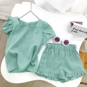 Melario Cotton Summer Vest Two Piece Sleeveless Girls Clothes Suit Casual Dot Outfits - winsomesboutique