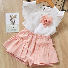 Load image into Gallery viewer, Melario Cotton Summer Vest Two Piece Sleeveless Girls Clothes Suit Casual Dot Outfits - winsomesboutique
