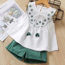Load image into Gallery viewer, Melario Cotton Summer Vest Two Piece Sleeveless Girls Clothes Suit Casual Dot Outfits - winsomesboutique
