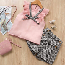Load image into Gallery viewer, Melario Cotton Summer Vest Two Piece Sleeveless Girls Clothes Suit Casual Dot Outfits - winsomesboutique
