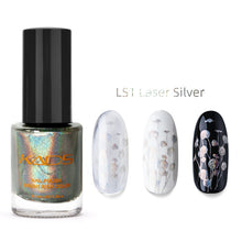 Load image into Gallery viewer, KADS 9.5ml Two in one Nail Polish &amp; stamp polish Laser silver branded nail polish - winsomesboutique
