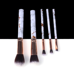 5/10/15pcs Professional Marble Makeup Brushes Tool Natural Brush Set Kit - winsomesboutique