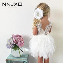 Load image into Gallery viewer, Elegant White Beading Summer Dresses For Girl 2020  Ceremony 4 5 6 Years Teenage Girl Costume - winsomesboutique
