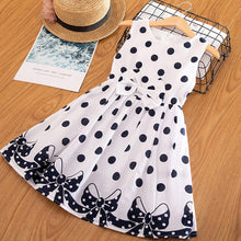 Load image into Gallery viewer, 3-12 Years Girls Summer Polka-Dot Dress Sleeveless Bow Ball Gown Clothing - winsomesboutique
