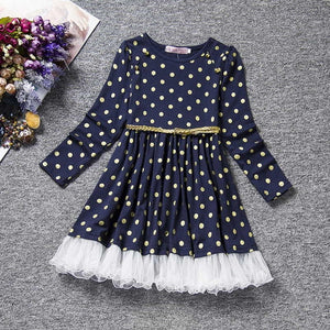 3-12 Years Girls Summer Polka-Dot Dress Sleeveless Bow Ball Gown Clothing - winsomesboutique