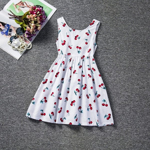 3-12 Years Girls Summer Polka-Dot Dress Sleeveless Bow Ball Gown Clothing - winsomesboutique