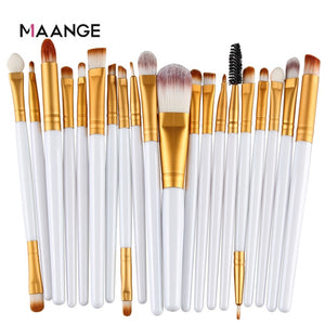 MAANGE 20 Pcs Makeup Brush Set Pro Foundation Powder Eyebrow Brush Double Head Brush Beauty Make Up Kits Tool - winsomesboutique