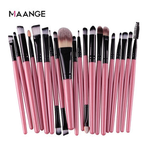 MAANGE 20 Pcs Makeup Brush Set Pro Foundation Powder Eyebrow Brush Double Head Brush Beauty Make Up Kits Tool - winsomesboutique