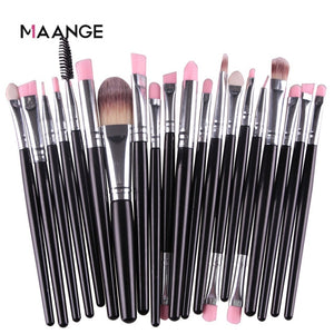 MAANGE 20 Pcs Makeup Brush Set Pro Foundation Powder Eyebrow Brush Double Head Brush Beauty Make Up Kits Tool - winsomesboutique