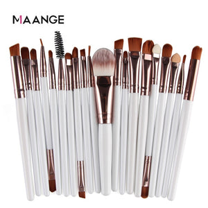 MAANGE 20 Pcs Makeup Brush Set Pro Foundation Powder Eyebrow Brush Double Head Brush Beauty Make Up Kits Tool - winsomesboutique