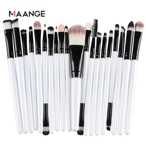 MAANGE 20 Pcs Makeup Brush Set Pro Foundation Powder Eyebrow Brush Double Head Brush Beauty Make Up Kits Tool - winsomesboutique