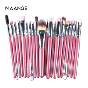 MAANGE 20 Pcs Makeup Brush Set Pro Foundation Powder Eyebrow Brush Double Head Brush Beauty Make Up Kits Tool - winsomesboutique