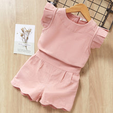 Load image into Gallery viewer, Short Sleeve T-Shirt+Pant Dress 2Pcs Children Clothes Suits - winsomesboutique
