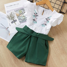 Load image into Gallery viewer, Short Sleeve T-Shirt+Pant Dress 2Pcs Children Clothes Suits - winsomesboutique
