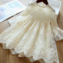 Load image into Gallery viewer, Kids Dresses For Girls Elegant Half-sleeve Lace Party Costume Red Children Prom Frocks 3-8Y - winsomesboutique
