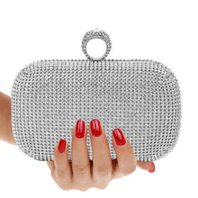 Load image into Gallery viewer, Diamond-Studded Evening Bag with Chain - winsomesboutique
