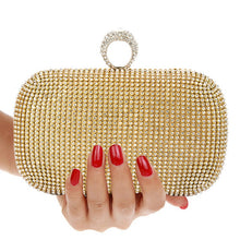 Load image into Gallery viewer, Diamond-Studded Evening Bag with Chain - winsomesboutique
