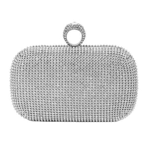 Diamond-Studded Evening Bag with Chain - winsomesboutique