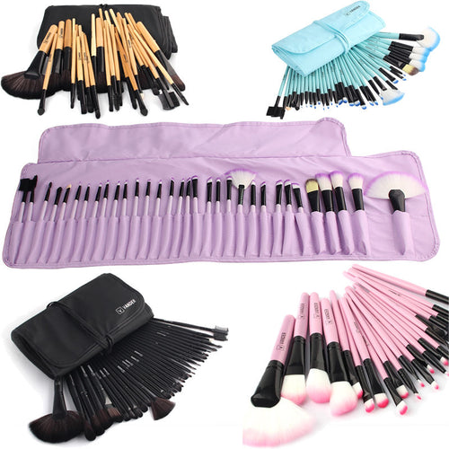 Yuwaku Professional 32Pcs/Set Makeup  Brushes Tool Bag Pincel Maquiagem Kit Foundation Eye Shadows Lipsticks Powder - winsomesboutique