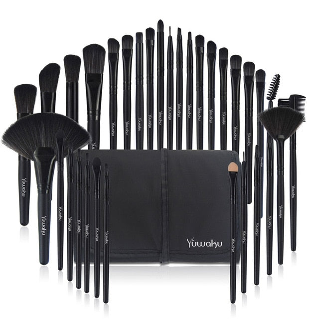 Yuwaku Professional 32Pcs/Set Makeup  Brushes Tool Bag Pincel Maquiagem Kit Foundation Eye Shadows Lipsticks Powder - winsomesboutique