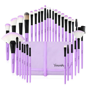 Yuwaku Professional 32Pcs/Set Makeup  Brushes Tool Bag Pincel Maquiagem Kit Foundation Eye Shadows Lipsticks Powder - winsomesboutique