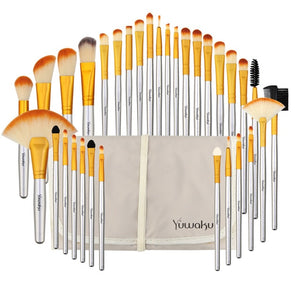 Yuwaku Professional 32Pcs/Set Makeup  Brushes Tool Bag Pincel Maquiagem Kit Foundation Eye Shadows Lipsticks Powder - winsomesboutique