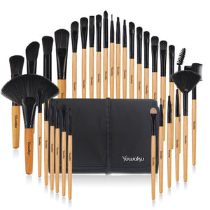 Yuwaku Professional 32Pcs/Set Makeup  Brushes Tool Bag Pincel Maquiagem Kit Foundation Eye Shadows Lipsticks Powder - winsomesboutique