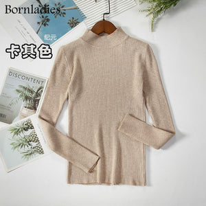 Turtleneck Knitting Bottoming Warm Sweaters, Bornladies Autumn Winter Basic