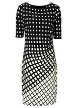Load image into Gallery viewer, Kaige.Nina Elegant Tartan O Neck Tunic Pencil Sheath Dress - winsomesboutique
