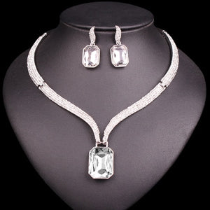 Crystal Choker Necklace & Earrings Sets - winsomesboutique