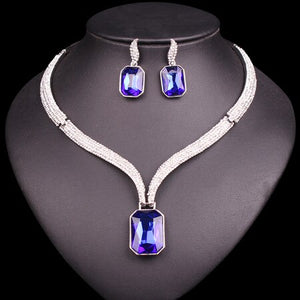 Crystal Choker Necklace & Earrings Sets - winsomesboutique